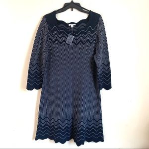 Black Gray Isaac Mizrahi Live Dress XL